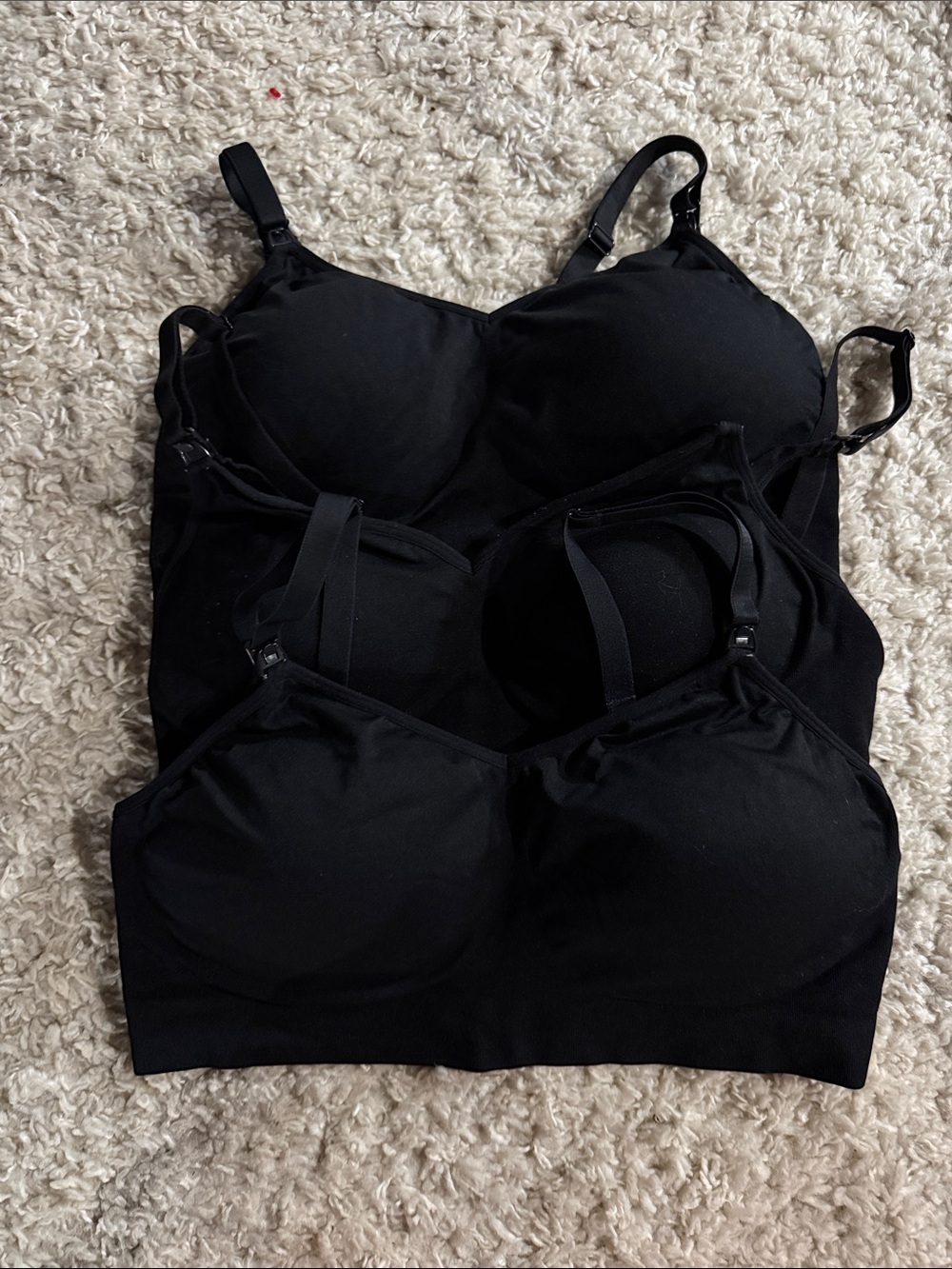 Auden Black Seamless Wireless Bras - 3 Pack